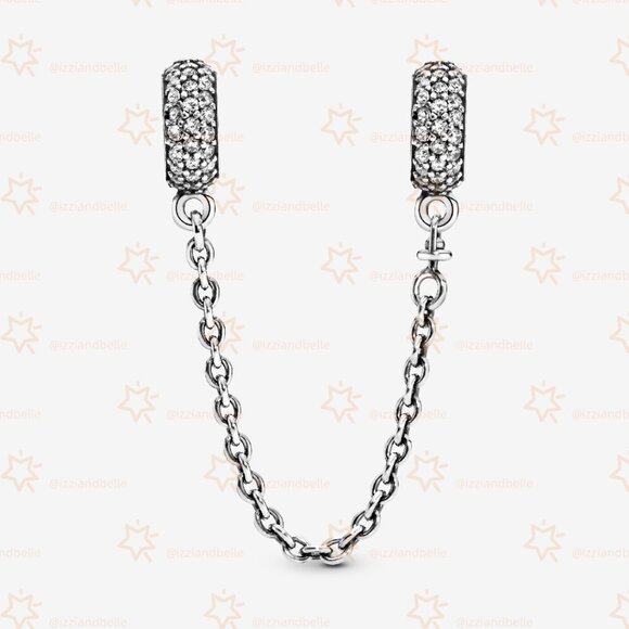 Pandora Sparkling PavΓ© Safety Chain Charm - Picture 2 of 4